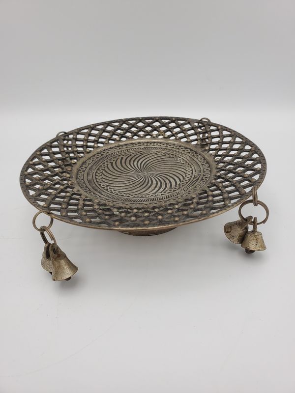 Lattice Metal Candle Holder with Bells