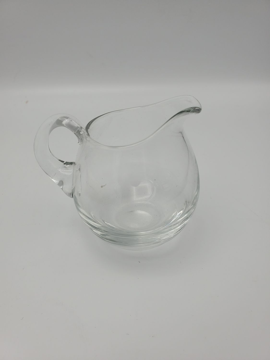 Vintage 3" Clear Glass Mini Creamer Pitcher