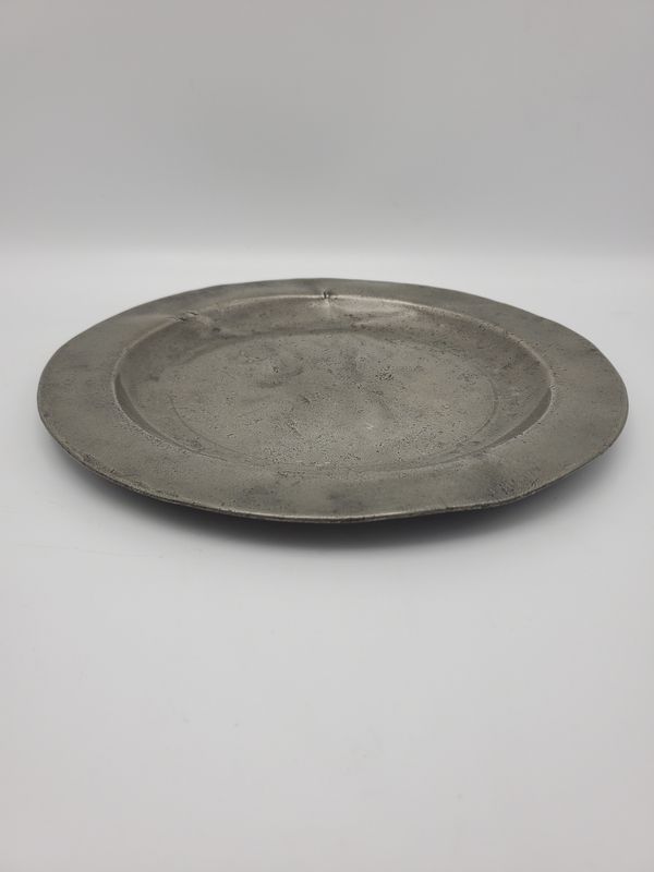 Pewter plate, 9 in.