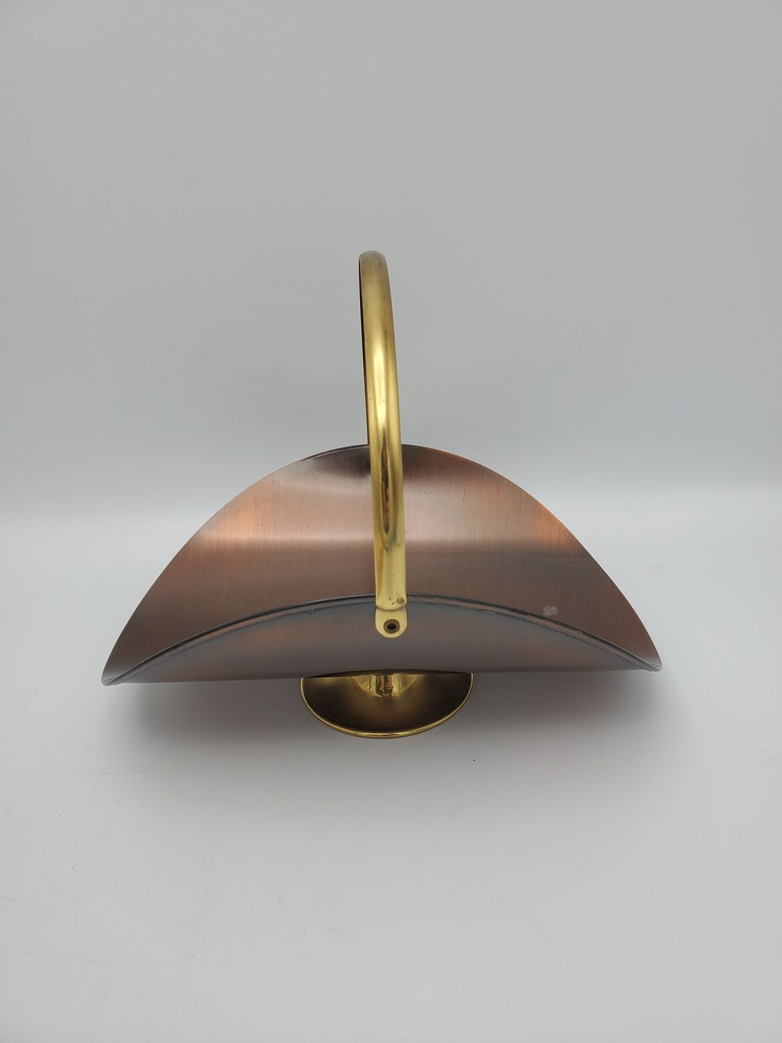 Mid-Century Modern Vintage Brass &amp; Copper Log Holder