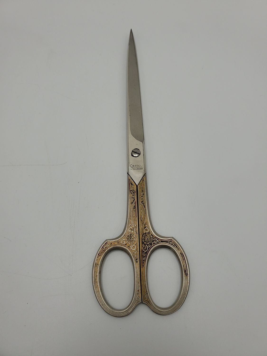Scissors ornate etching