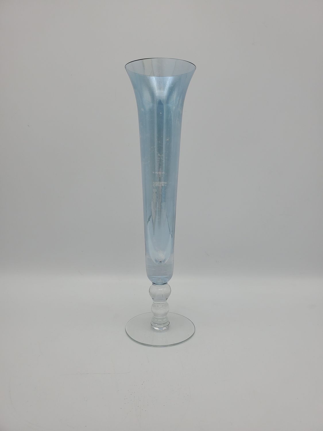 Light Blue Trumpet Vintage Bud Vase