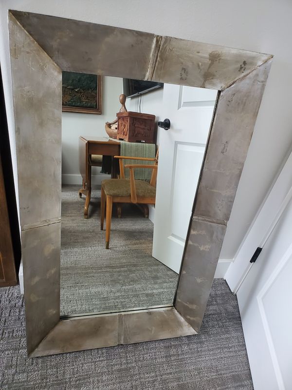 Industrial style Silver Wall Mirror