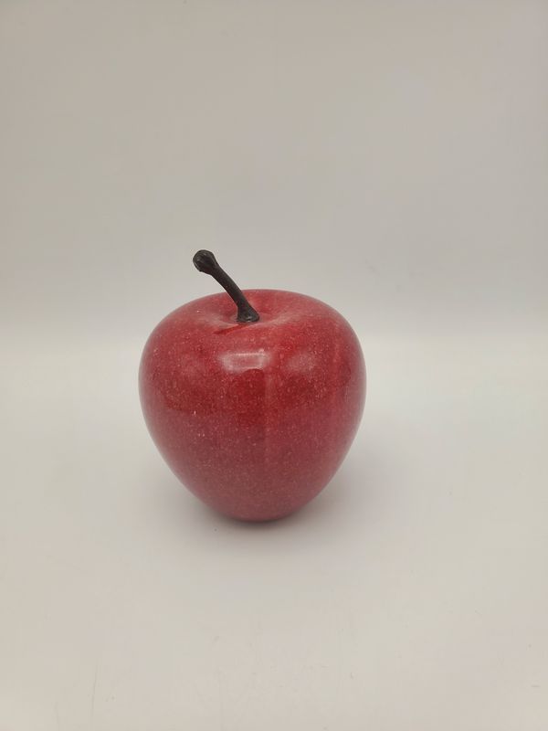 Carved stone apple paper weight