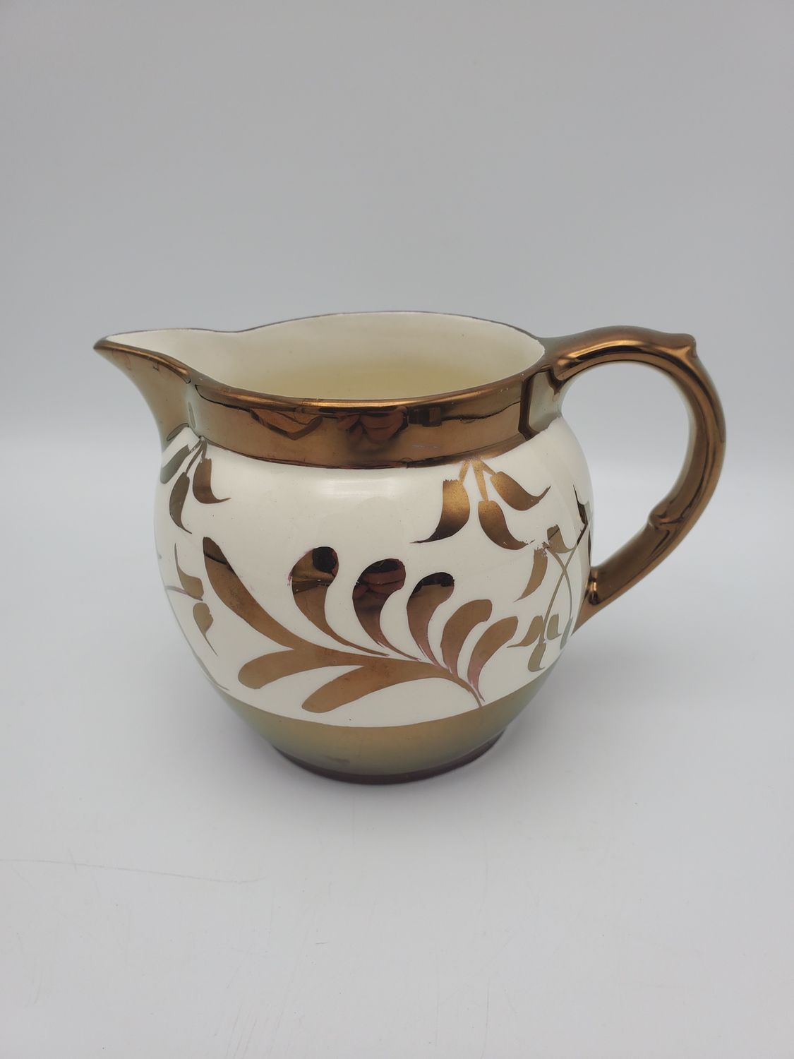 Sandland Ware Copper Leaves Lustre Creamer