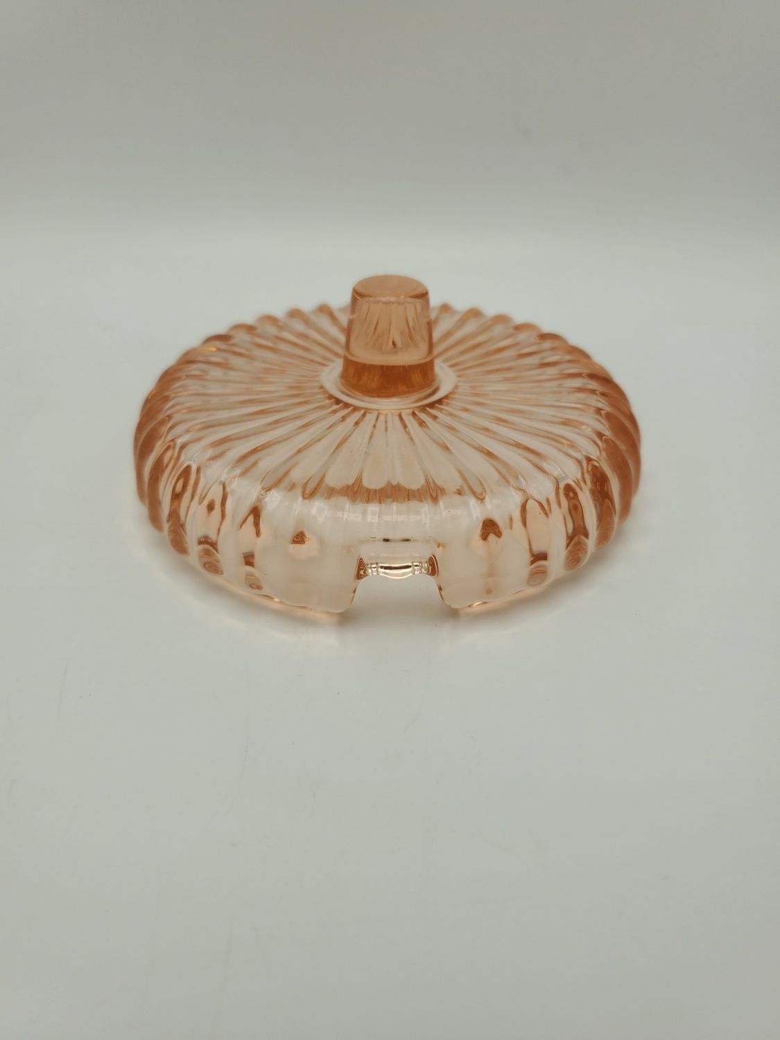 Hazel-Atlas Style Pink Pressed Glass Lid