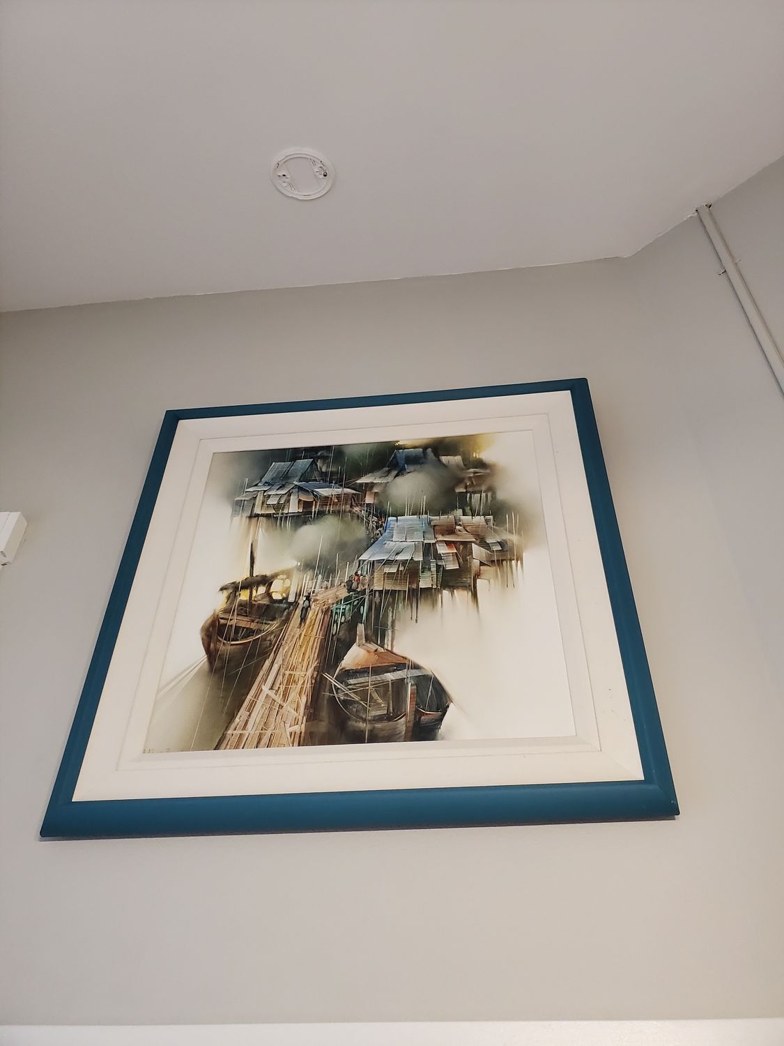 Ship Harbor Painting Framed