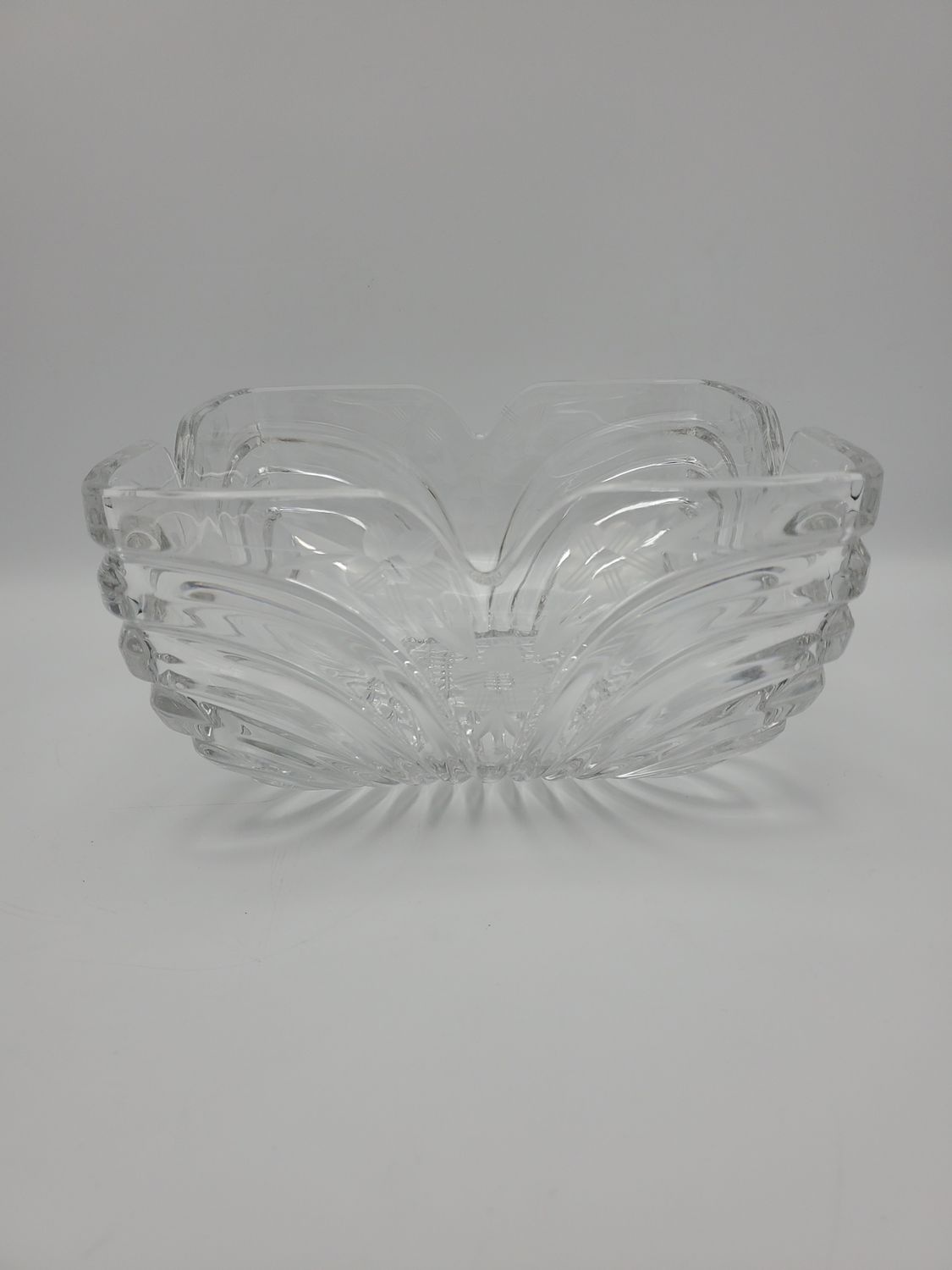Square crystal serving bowl