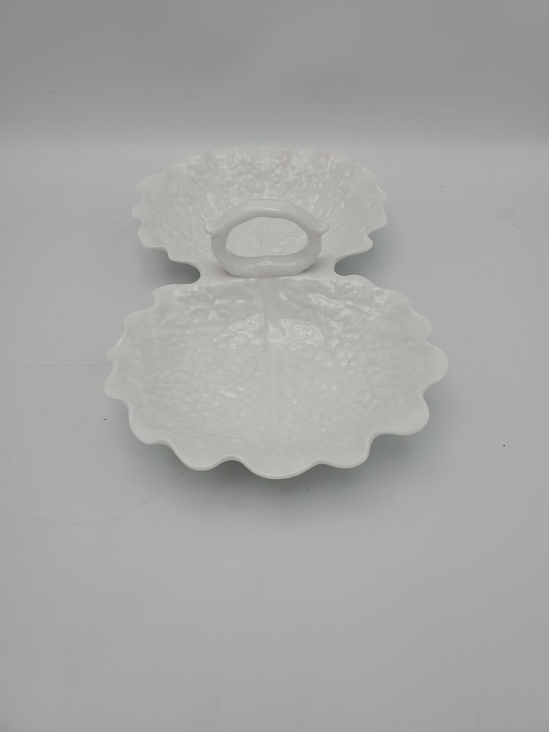 Spode Bone China Vintage Cabbage Leaf Divided Dish