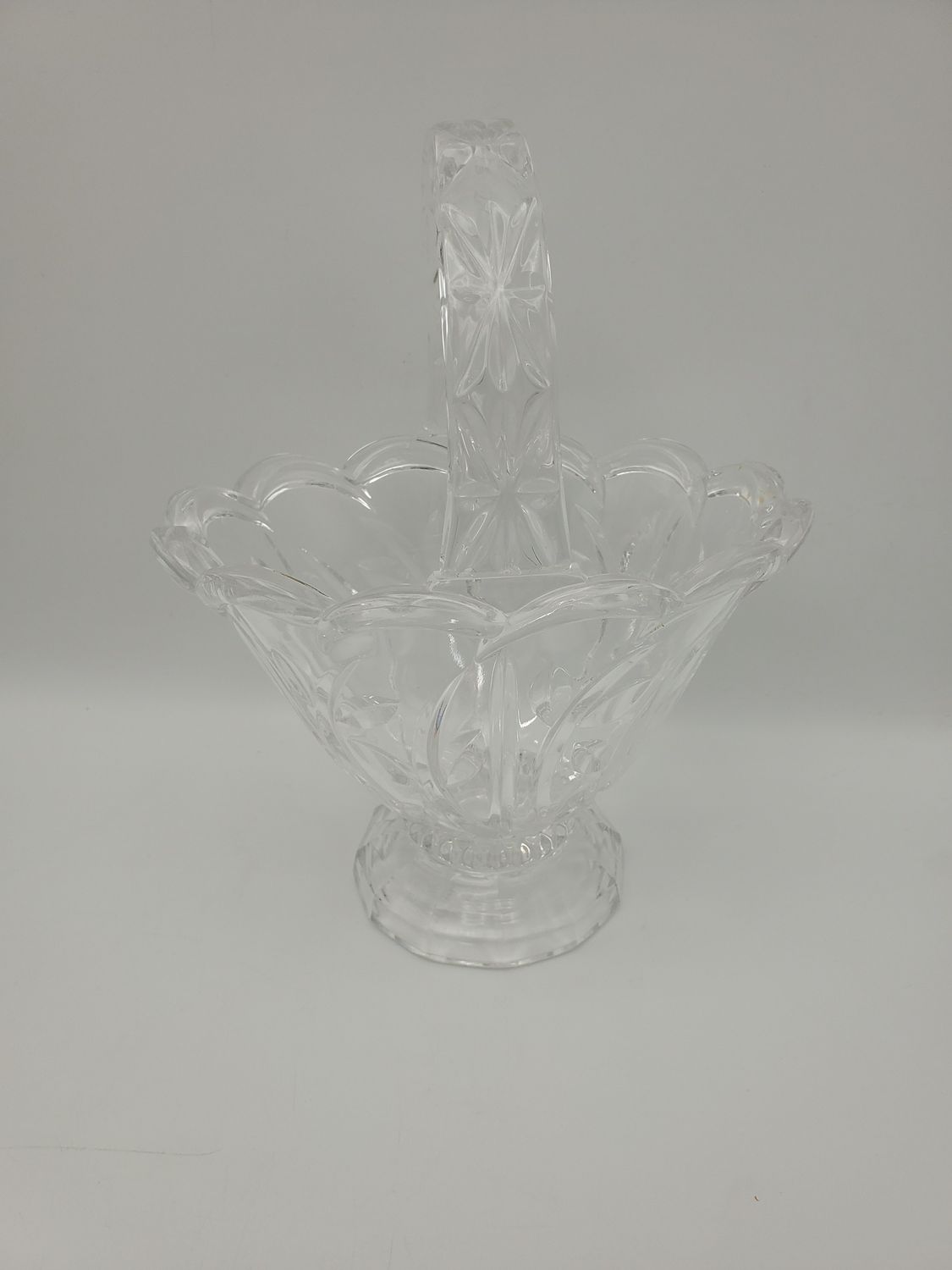 Cut Crystal Scalloped Vintage Basket