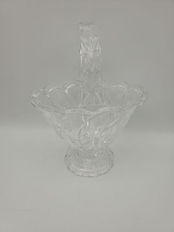 Cut Crystal Scalloped Vintage Basket