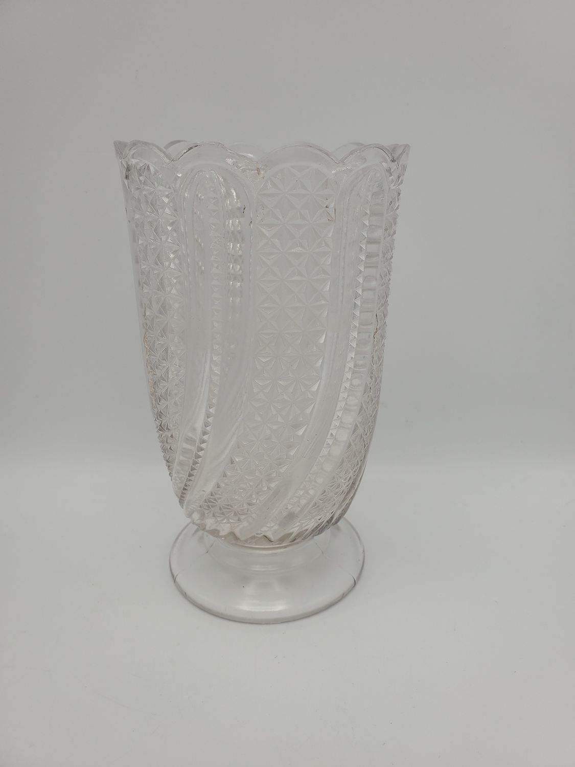 Antique EAPG Feather Glass Spooner