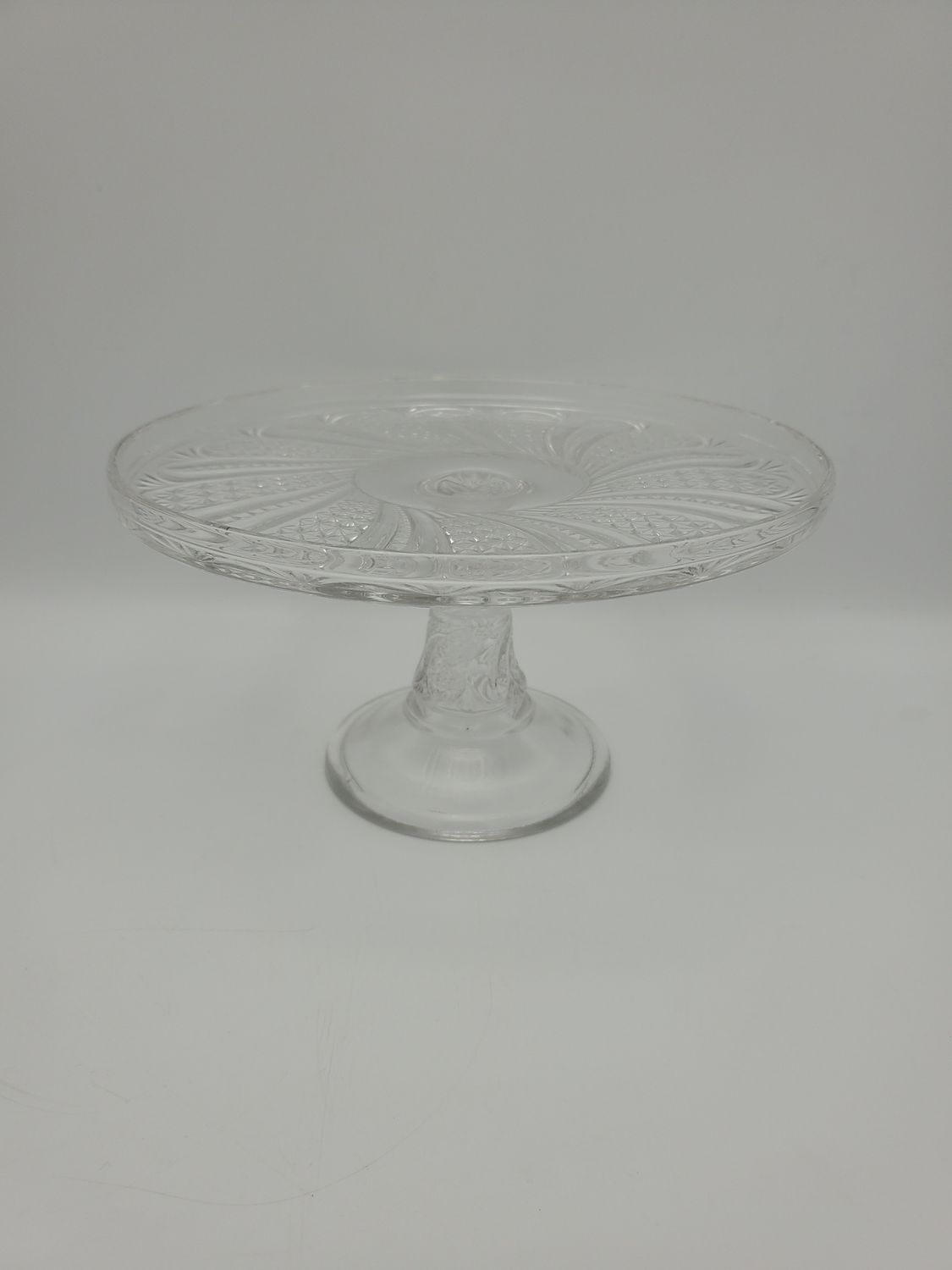 Antique EAPG Glass Pedestal Cake Stand