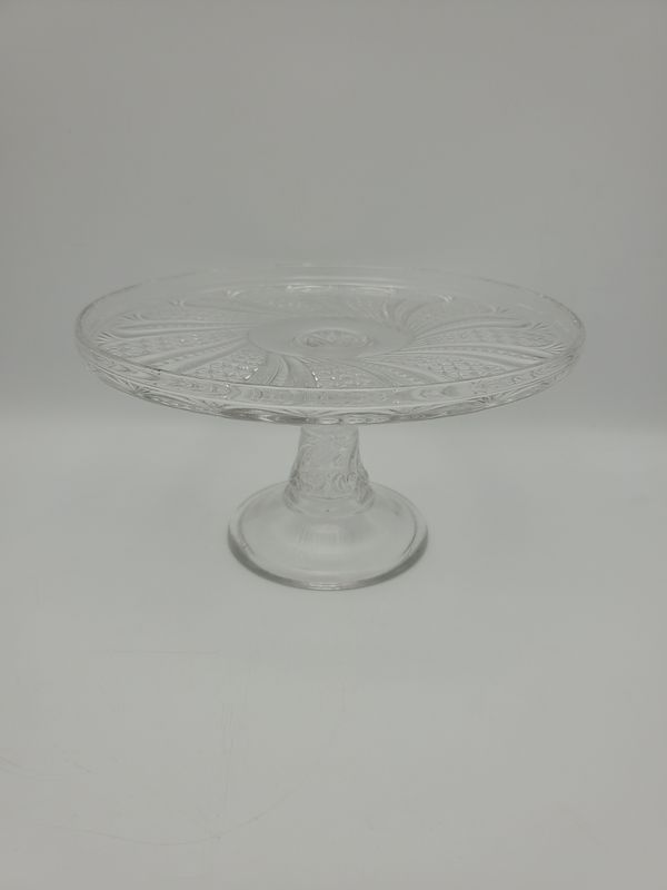 Antique EAPG Glass Pedestal Cake Stand