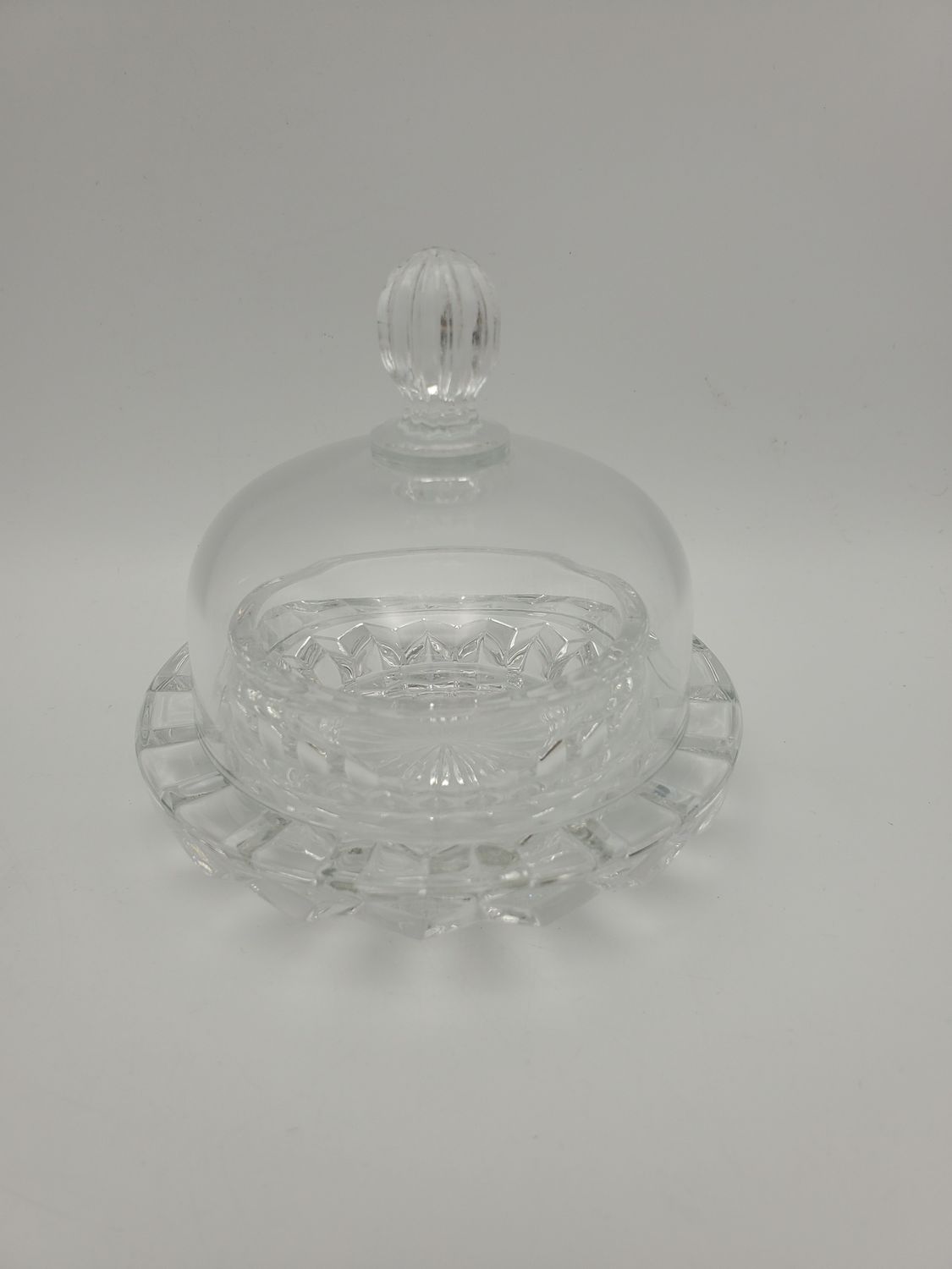 Mikasa crystal domed butter dish