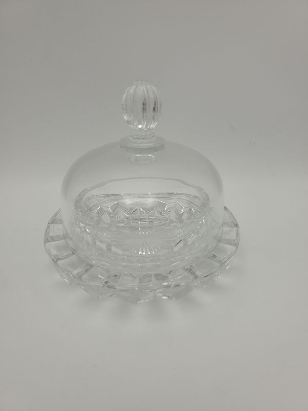 Mikasa crystal domed butter dish