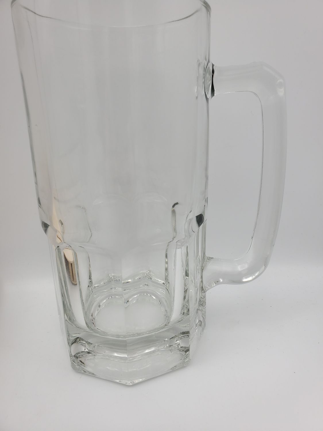 Clear vintage glass large stein