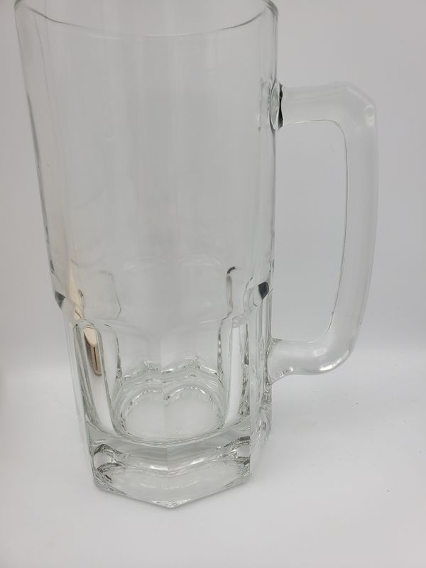 Clear vintage glass large stein