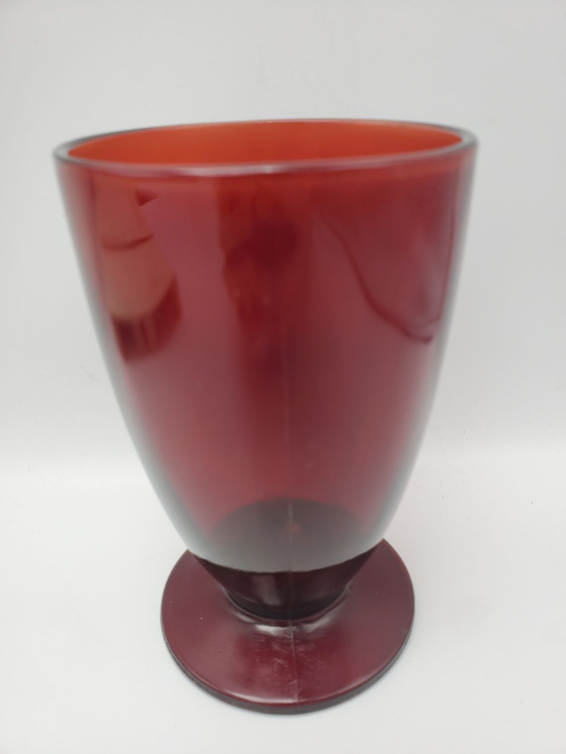 Vintage Ruby Red Footed Tumbler / Small Goblet