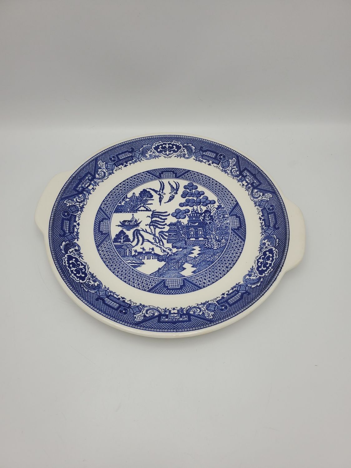 Royal China Willow Ware Tab-Handled Serving Platter