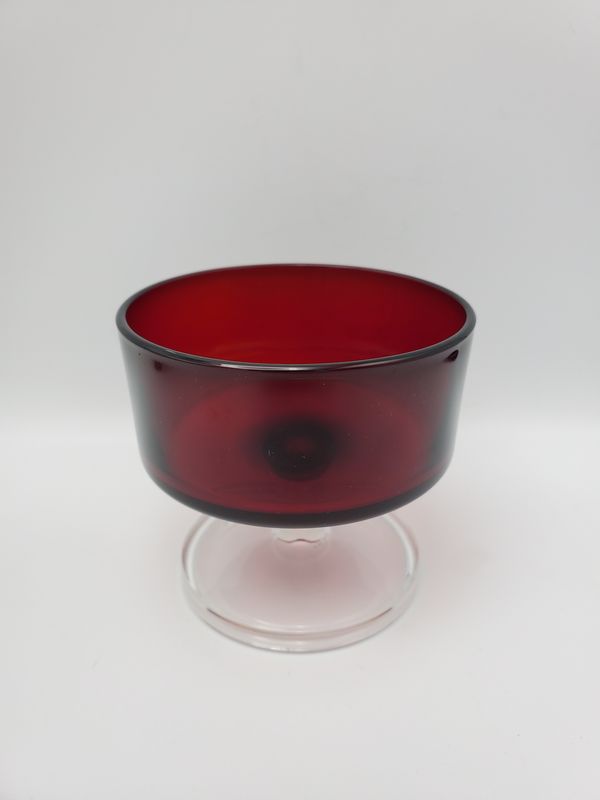 11 Arcoroc Vintage Red Sherbert Glass