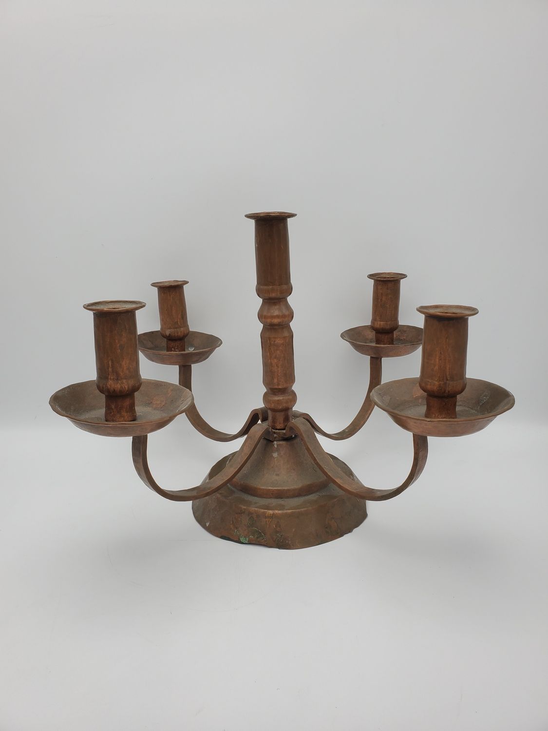 Hand Hammered Vintage Copper Candelabra