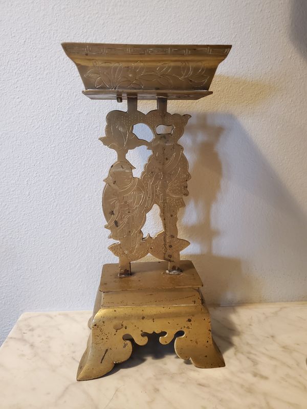 Chinese Vintage Brass Alter Candle Holder