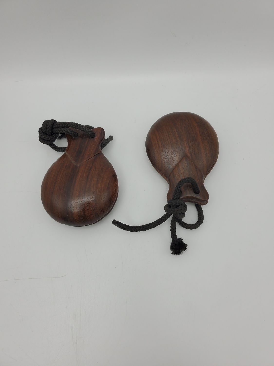 Hand-Carved Vintage Wooden Castanets