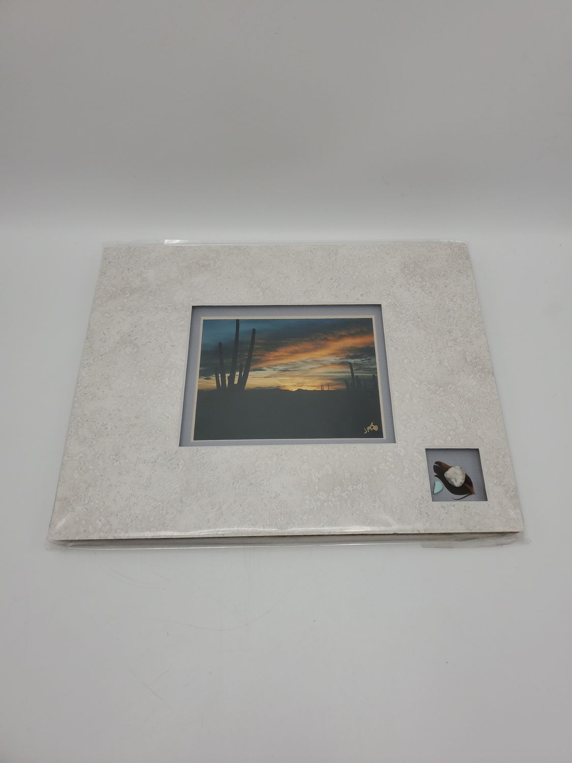 SW Sunset Photo Print w/ Stone Accent
