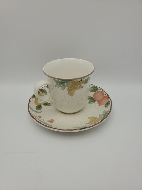 Mikasa “Fruit Panorama” Teacup &amp; Saucer Set