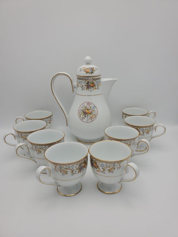 Noritake Ireland “Holland” Fine China Coffee Set