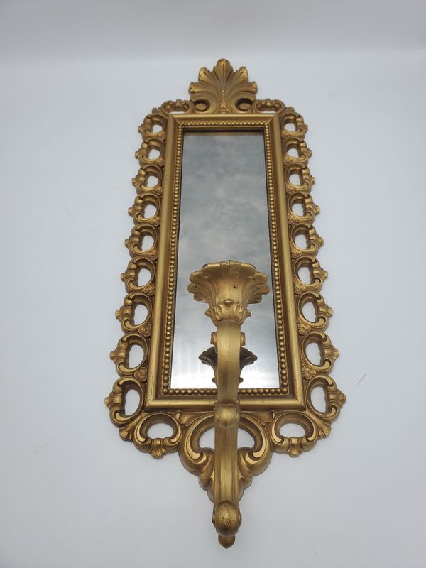 Syroco-Style Ornate Gilt Vintage Wall Mirror