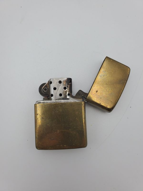 Vintage Solid Brass Zippo Lighter