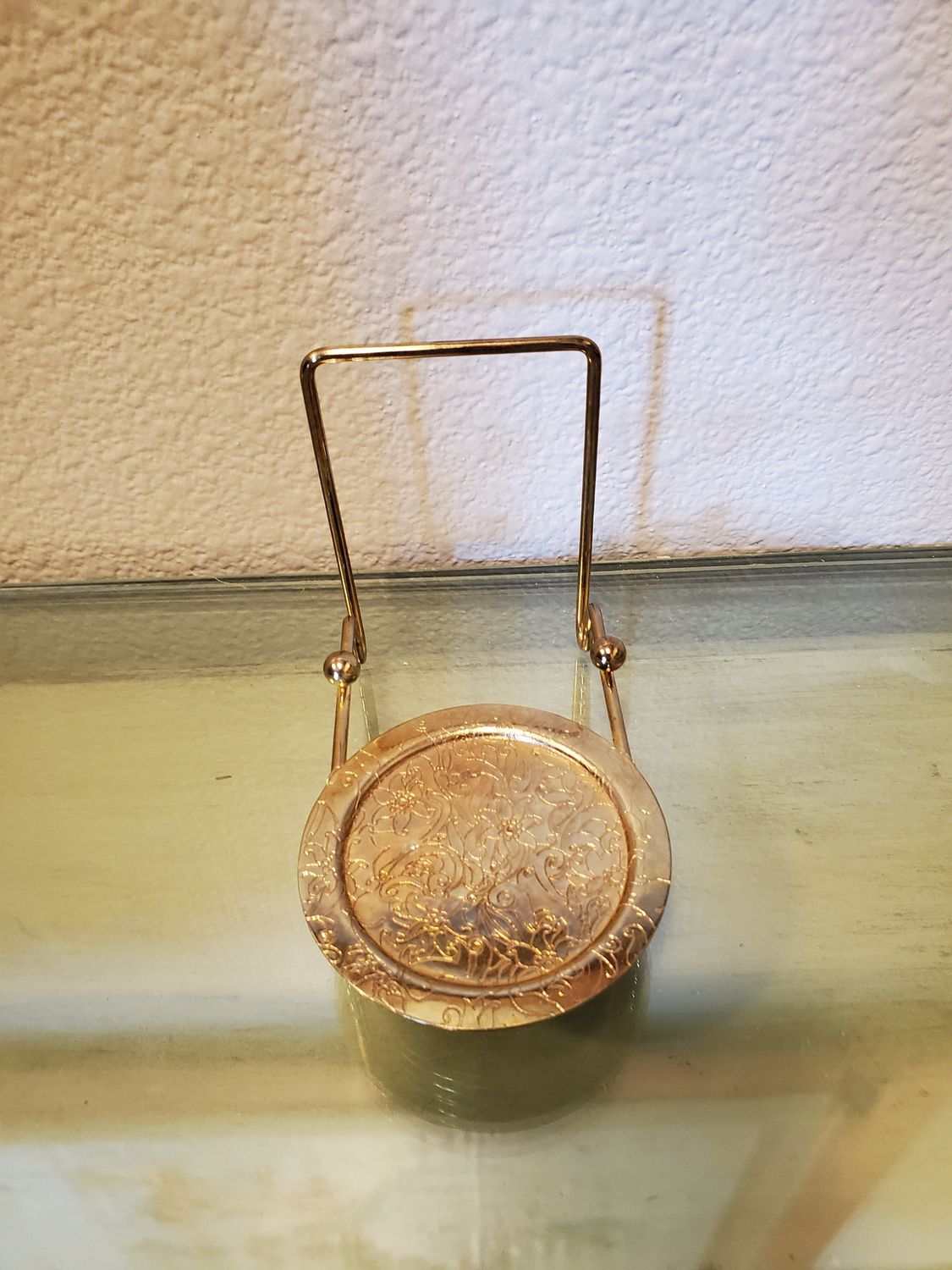 Brass Teacup and Saucer Display Stand