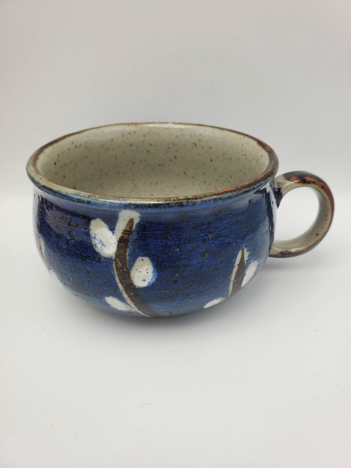 Blue Floral Large Coffee Mug