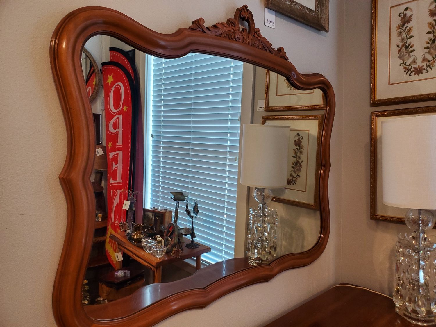 Vintage French Provincial Wall Mirror