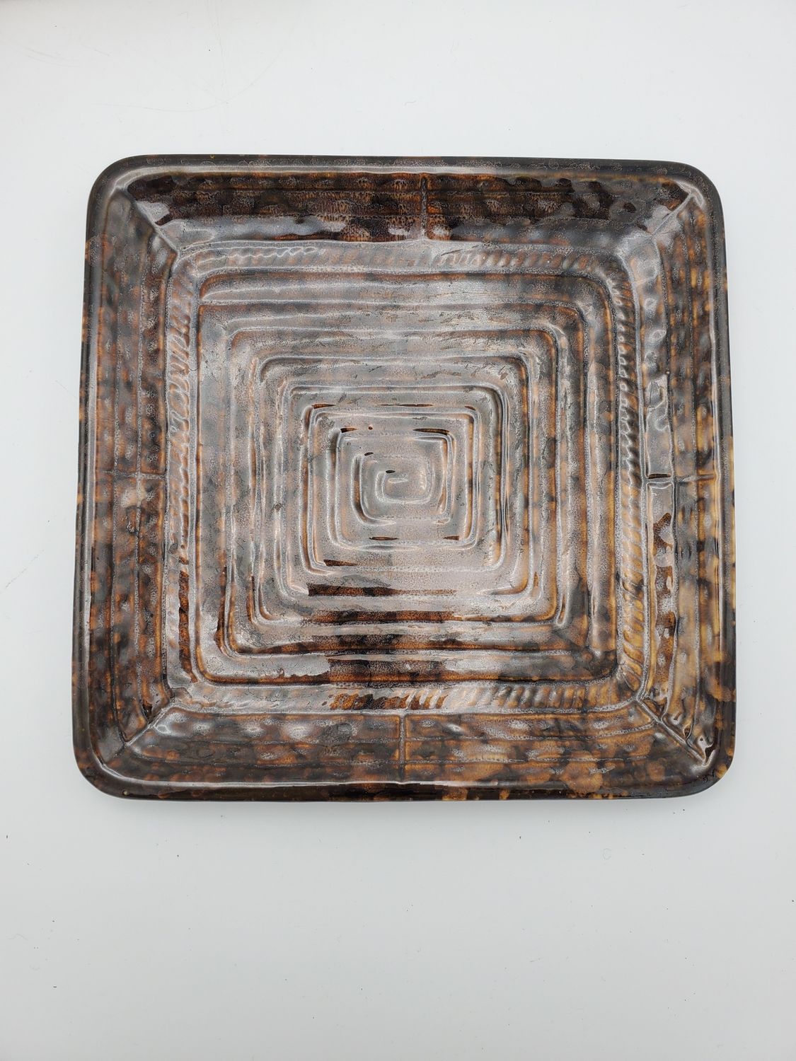 Square Geometric Ceramic Plate
