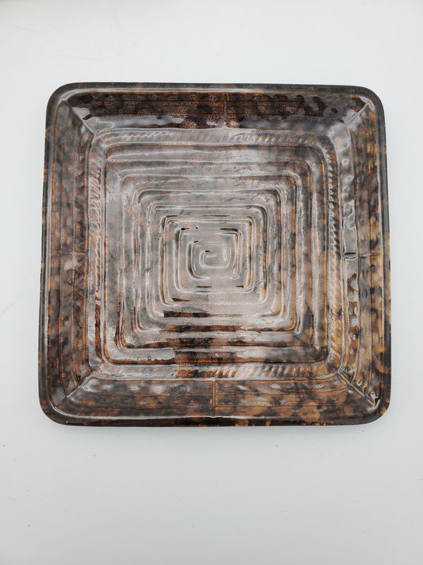 Square Geometric Ceramic Plate