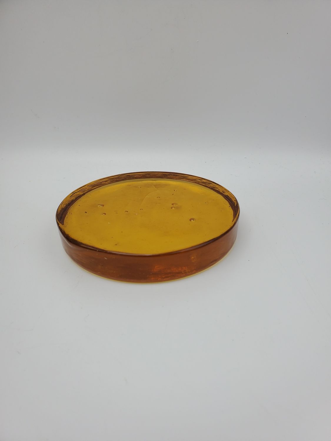 Amber Glass Optical Discs Paperweights