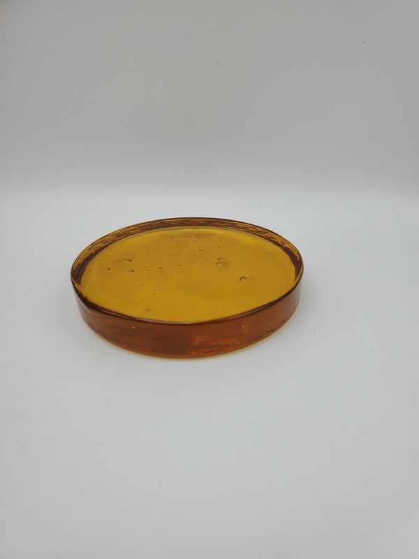 Amber Glass Optical Discs Paperweights