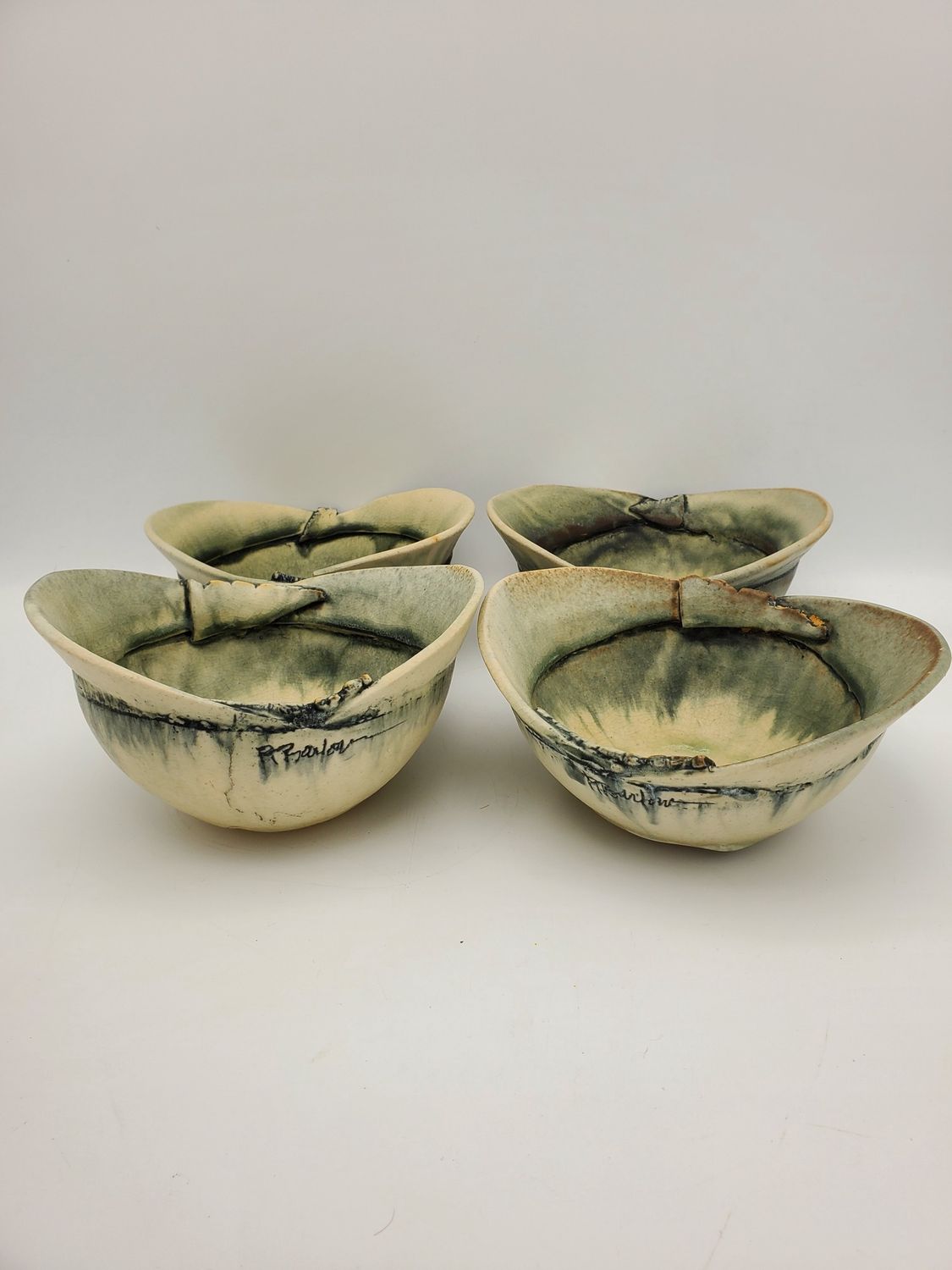 Signed PJ Barker Ceramic Bowls