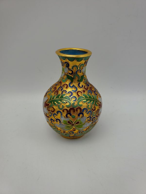 Antique Chinese Cloisonné Mini Vase