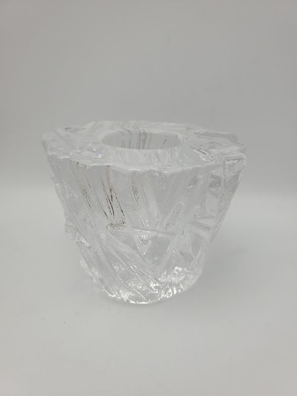 Orrefors Ice Crystal Candle Holder