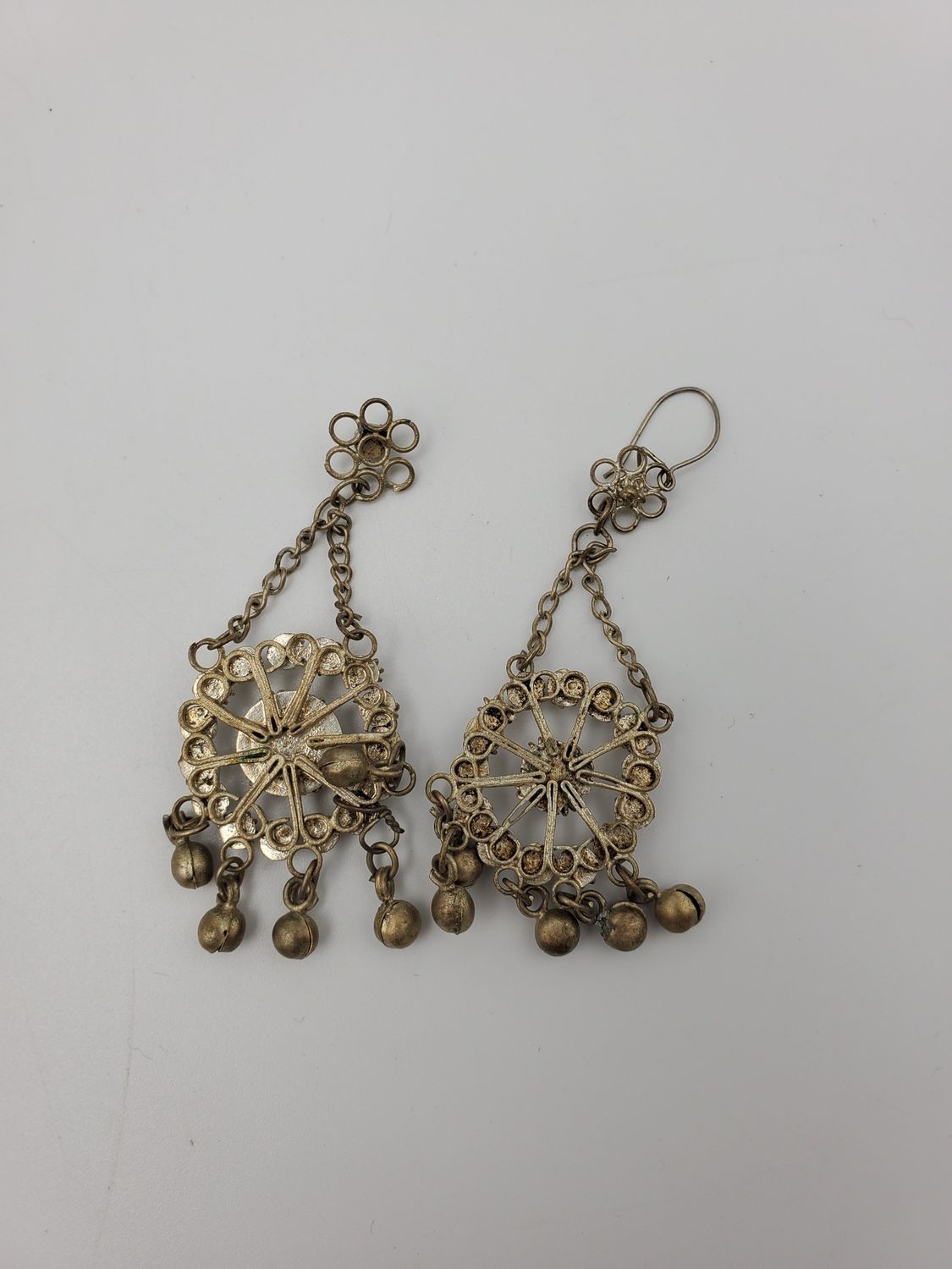 Filigree Bells Vintage Dangle Earrings