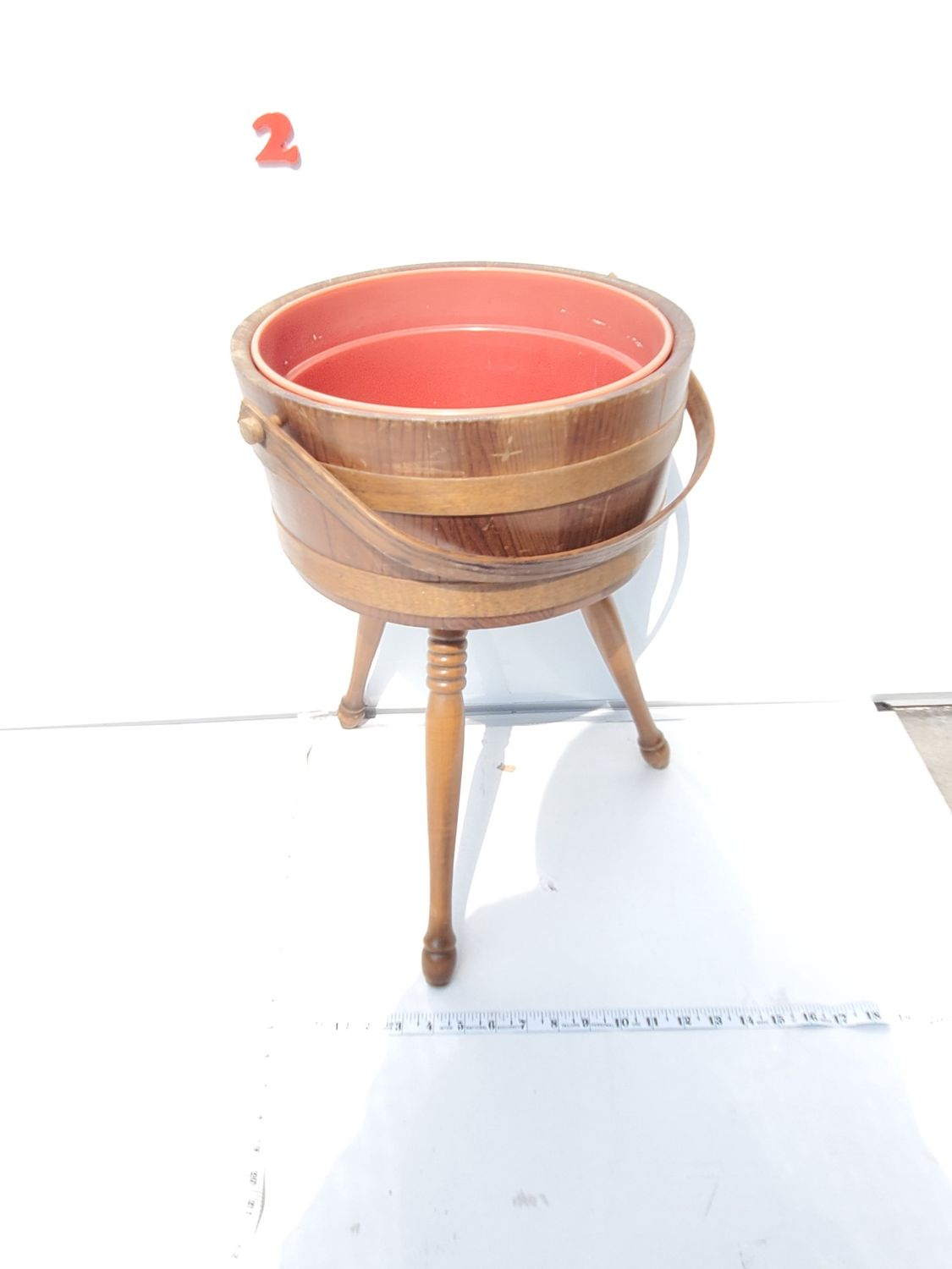 Wooden Tripod Vintage Barrel Stand