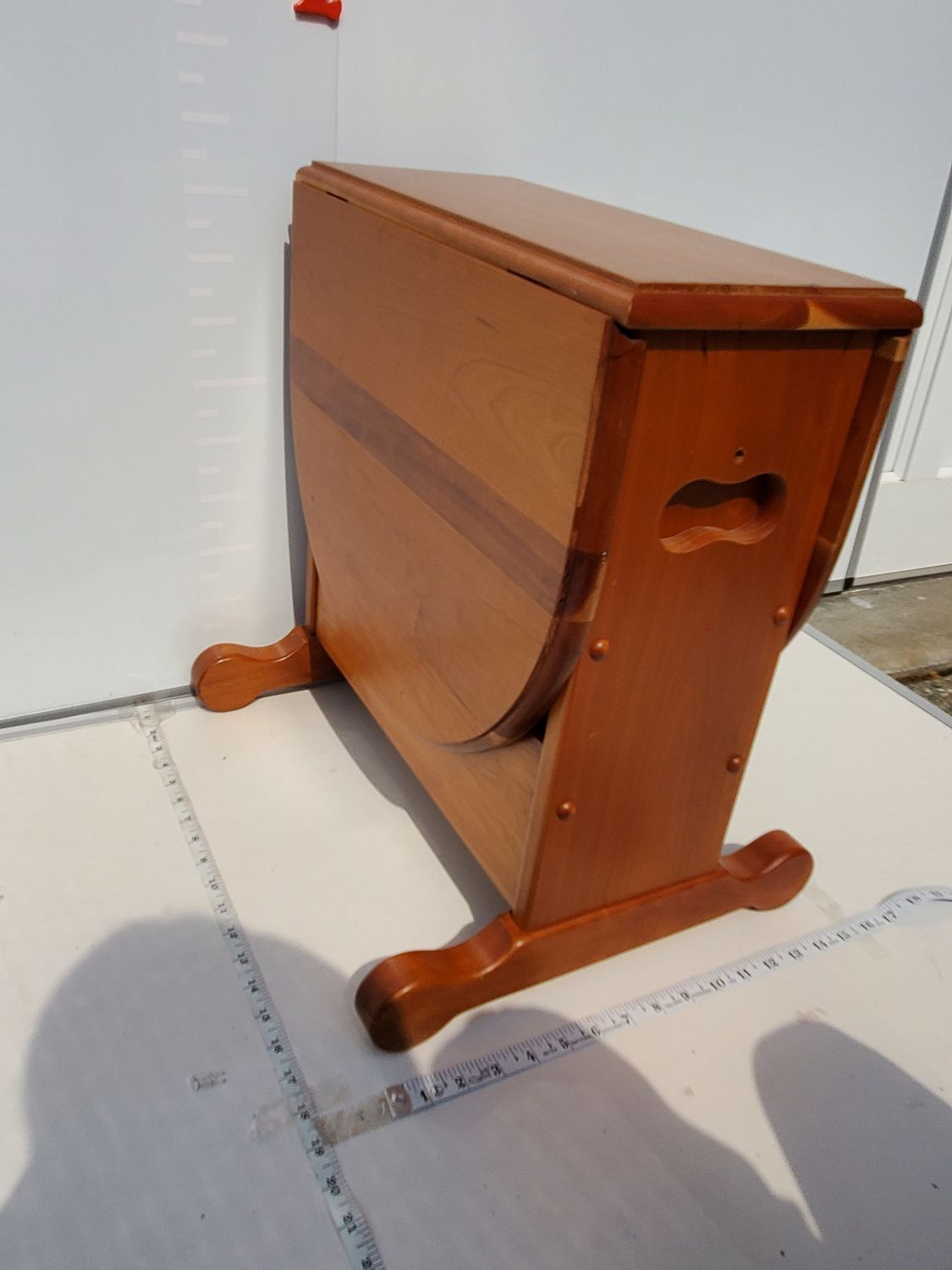 Mid-Century Drop-Leaf Utility Accent Table