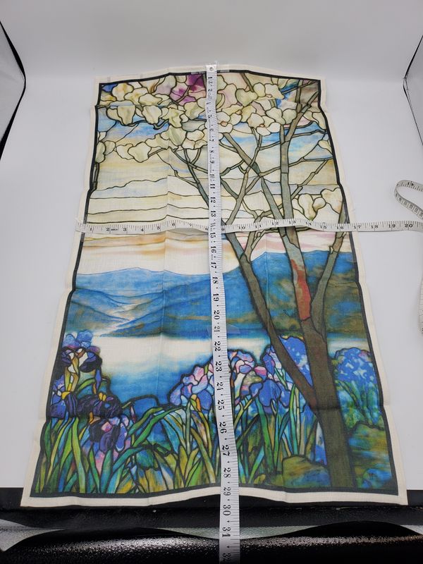 Magnolias and Irises Tea Towel