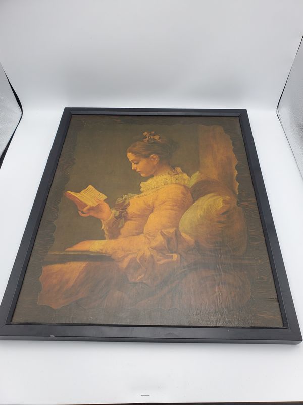 Framed Print A Young Girl Reading