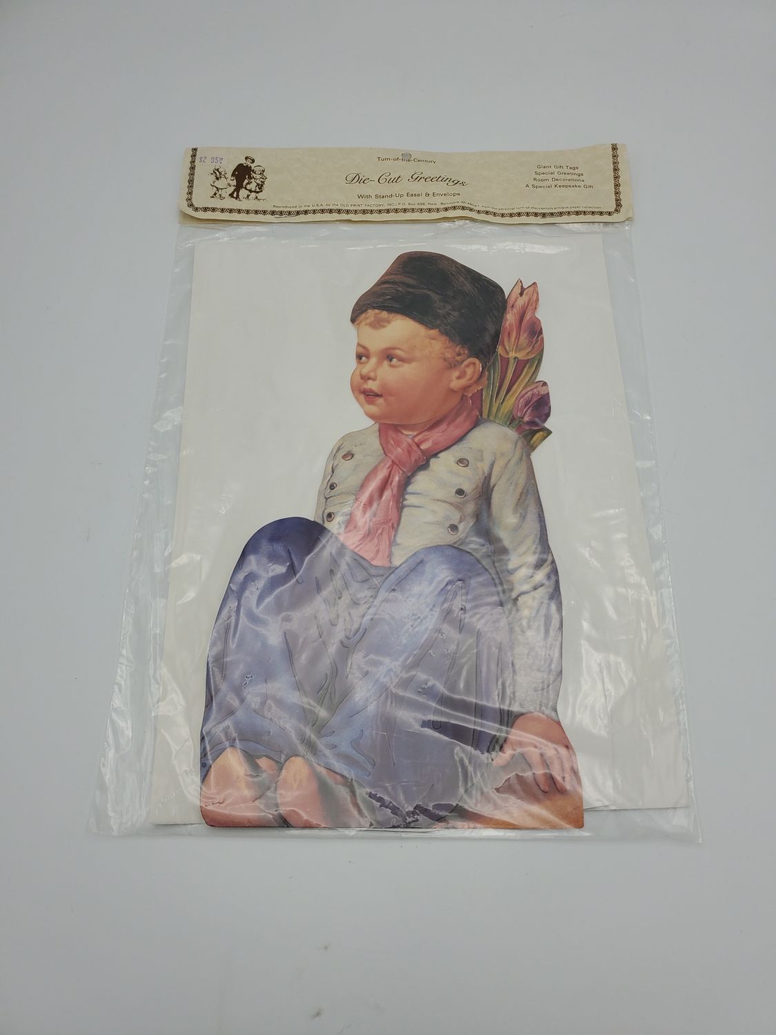 Boy Vintage Die Cut Greetings