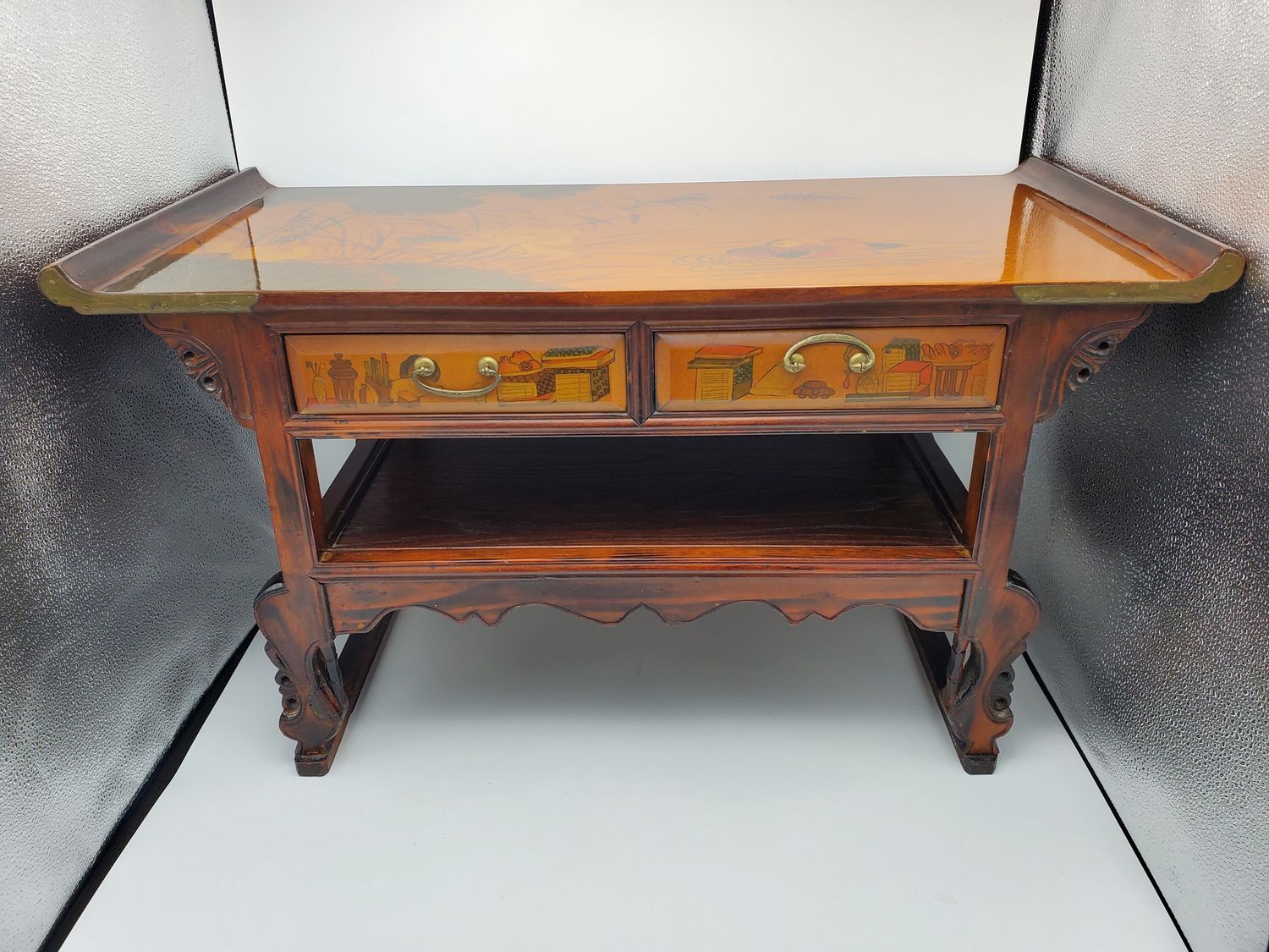 Asian Lacquered Vintage Altar Table